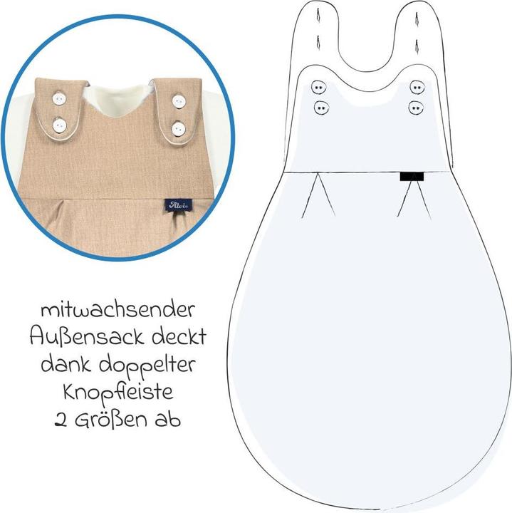 Produktbild Alvi Schlafsäcke Schlafsack Baby-Mäxchen 4 Season Mull - Sand-Beige