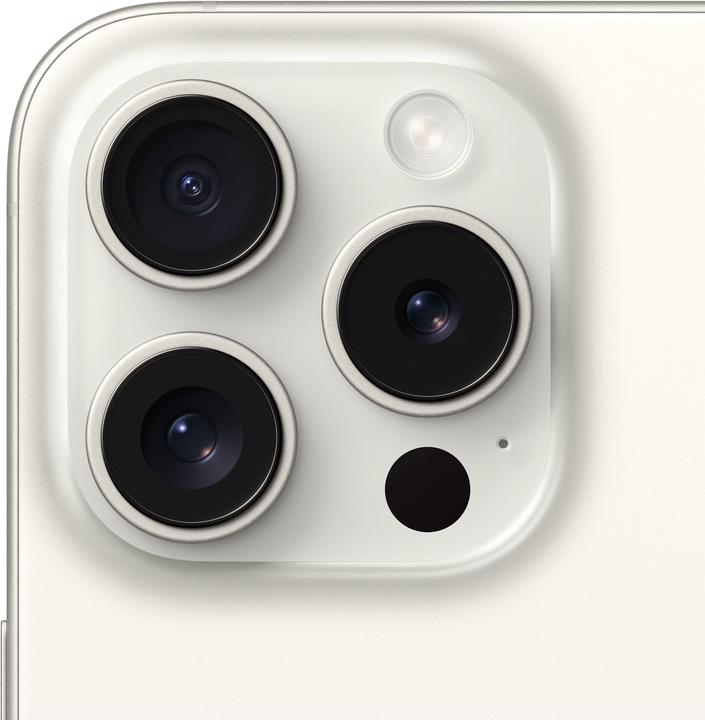 Produktbild Apple iPhone 15 Pro (512 GB, White Titanium, 6.10", SIM + eSIM, 48 Mpx, 5G)