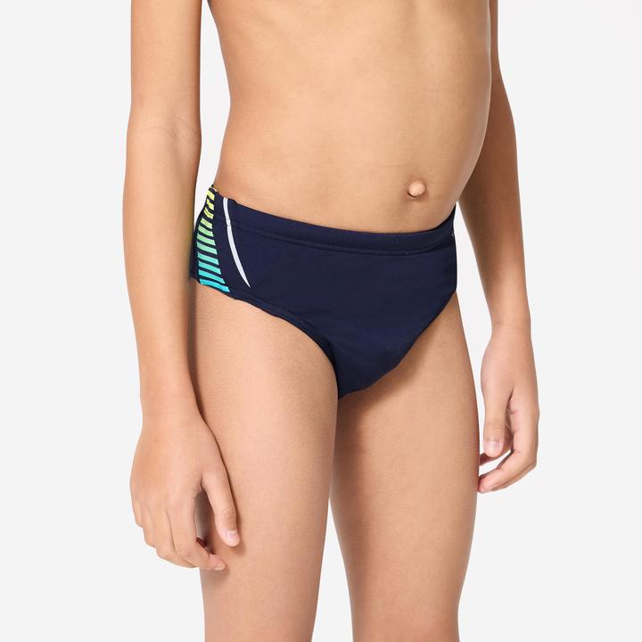 Produktbild Nabaiji Badehose Slip Jungen - 900 Yoke blau/gelb (12, 13, 14)