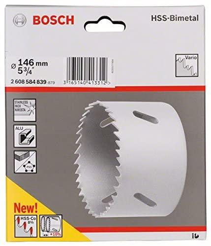 Immagine prodotto Bosch Professional Zubehör Sega a tazza HSS bimetallica per adattatore standard, 146 mm, 5 3/4 pollici (146 mm)