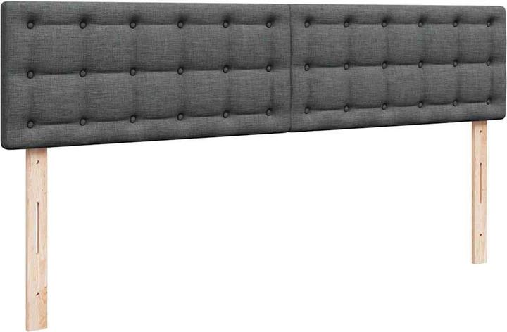 Actual product image VidaXL Ottoman bed with mattresses dark grey 200x200 cm fabric bed frame (200 x 200 cm)