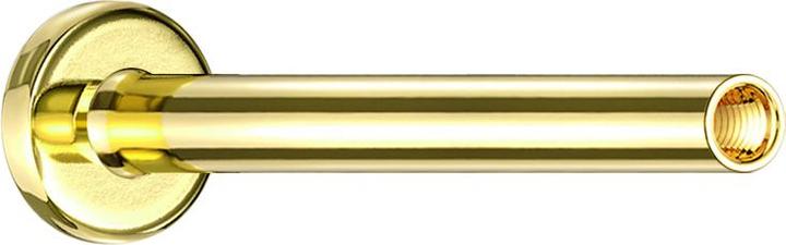 Star Piercing Micro Labret-Stab vergoldet mit 0.8 mm Innengewinde (Chirurgenstahl 316L, ohne Messing)