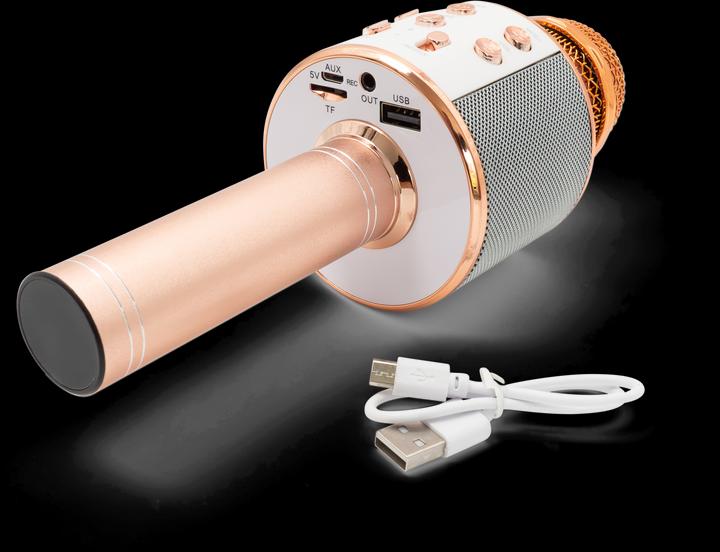 Produktbild Esmée Karaoke-Mikrofon mit Bluetooth, AUX & Lautsprecher – Roségold (iOS/Android)