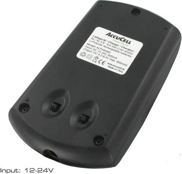 Image du produit AccuCell Chargeur rapide adapté à la batterie Sony NP-BJ1 adaptée à l'appareil photo ultra compact Sony (Chargeur)