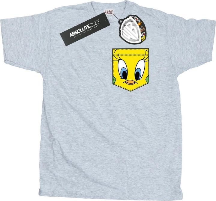 Produktbild Looney Tunes Tweety Pie Face Faux Pocket TShirt (S)