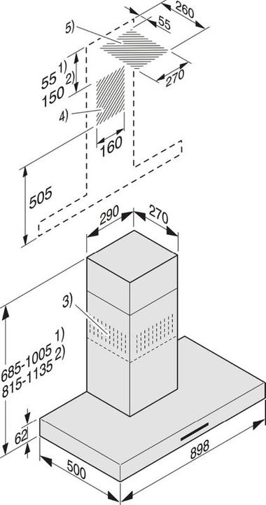 Actual product image Miele Pur 98 W (Wall hood)