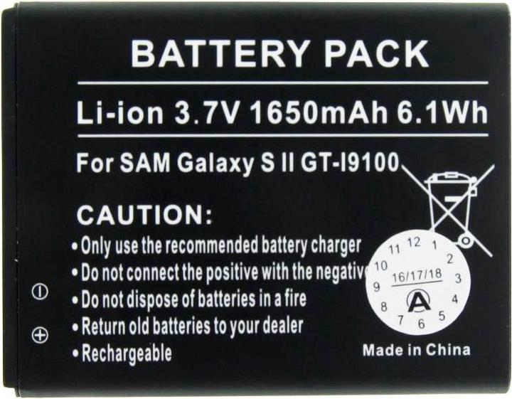 Produktbild Samsung Akku passend für Galaxy S II I9100, EB-F1A2GBU, 1650mAh Li-ion Akku