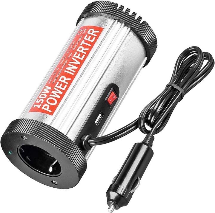Produktbild AccuCell Spannungswandler DC/AC von 12 Volt auf 230 Volt mit max 150 Watt