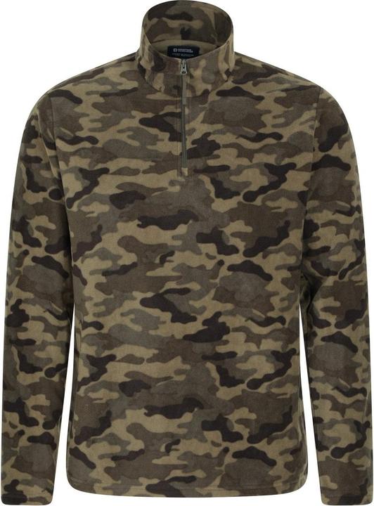Actual product image Mountain Warehouse Mens Camber II Camo Half Zip Fleece Top (XXL)