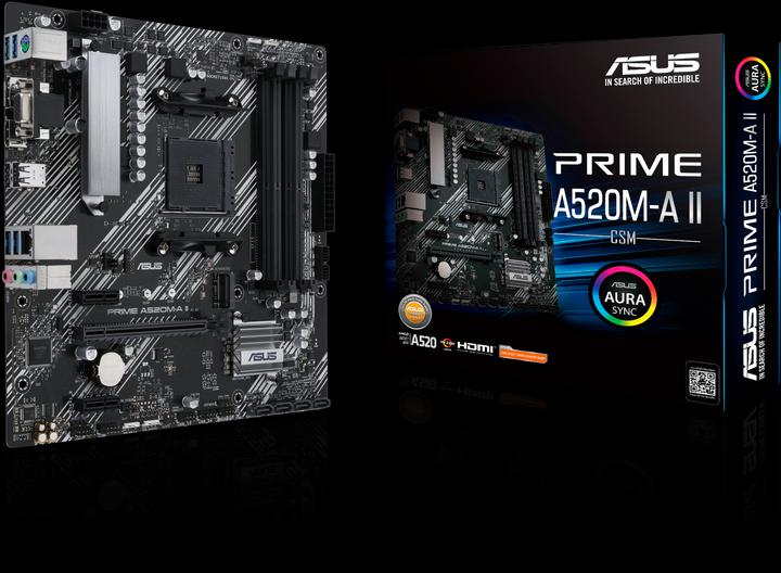 Actual product image ASUS PRIME A520M-A II/CSM (AM4, AMD A520, mATX)
