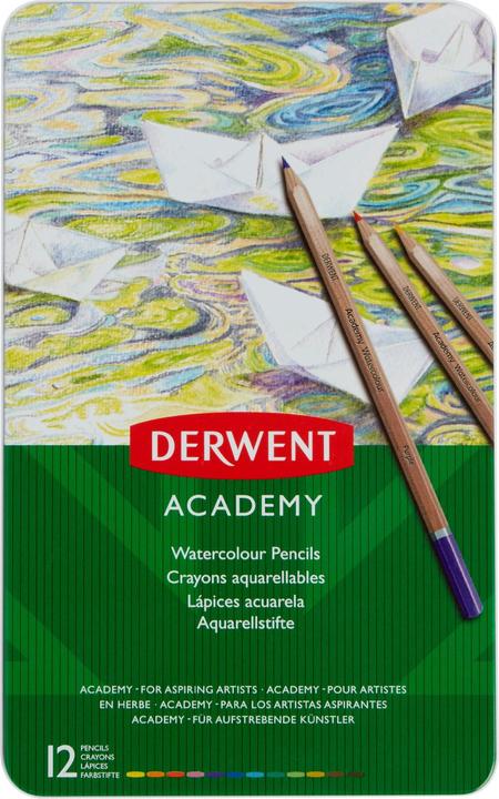 Actual product image Derwent Watercolor Color Pencils Watercolour Tin Multicolor, 12 pieces (Multicoloured, 12 x)