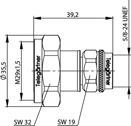 Produktbild Telegärtner Koax-Adapter 7-16-DIN-Stecker