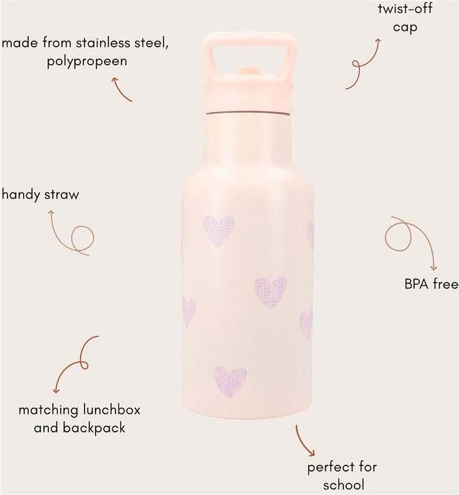 Actual product image Kidzroom Trinkflasche Sweet Sips Hearts, 350ml (0.35 l)