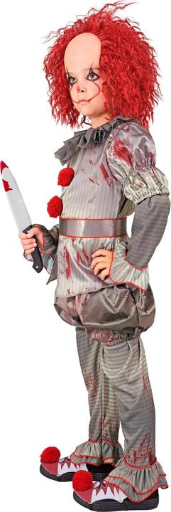 Produktbild Widmann Killer Clown Hemd, Hose, Shorts, Gürtel, Überschuhe Kinderkostüm (140)