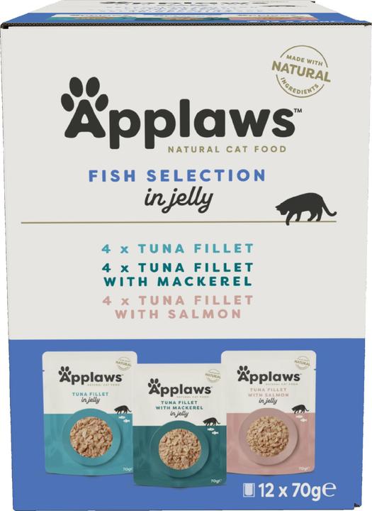 Immagine prodotto Applaws Pesce in gelatina in busta multipack (Adulto, 12 pz., 840 g)