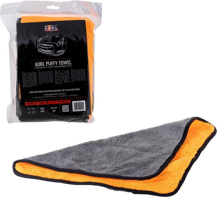 Actual product image ADBL Puffy Towel Microfibre for cleaning and polishing 41x41 cm universal