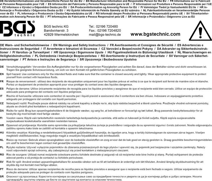 Image du produit BGS Appareil de vidange d’huile et de rinçage de boîte de vitesses automatique, avec jeu d’adaptateurs