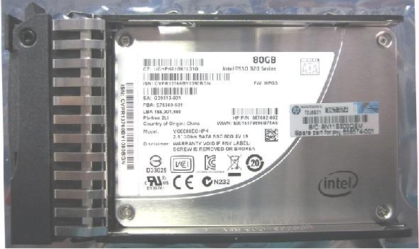 Actual product image HPE 80Gb SATA 2.5 inch (80 GB, 2.5")