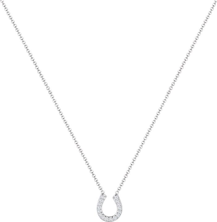 Image du produit Elli Collier fer à cheval chance zirconium 925 argent sterling (Argent sterling 925, Zircone, 45 cm)