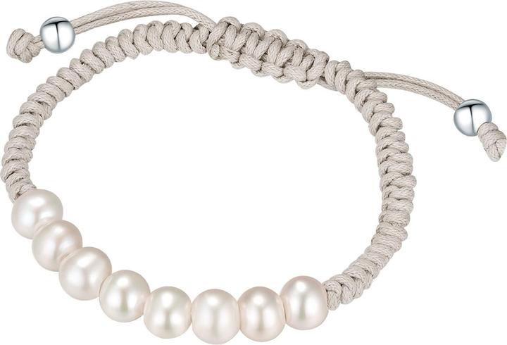 Valero Pearls Damen Sterling Silber Süsswasser-Zuchtperle silber 19,0 cm - 33978 (19 cm, Sterling Silber)