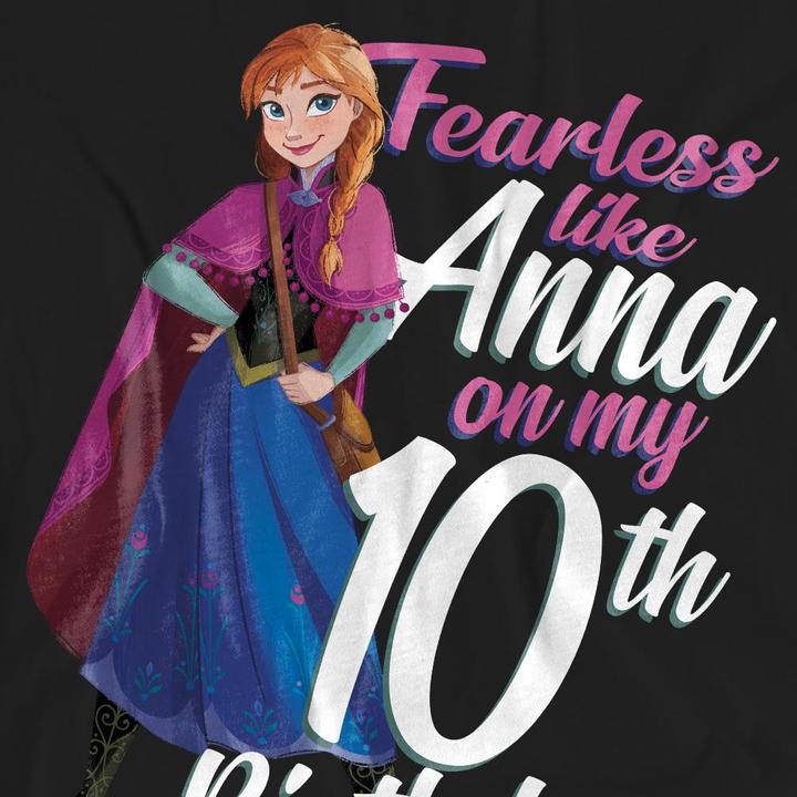 Produktbild Disney Frozen Fearless Like Anna TShirt 10. Geburtstag (L)