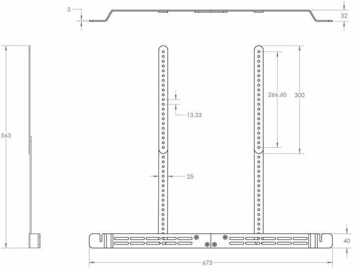 Actual product image Flexson TV mount for Sonos Arc & Sonos Arc Ultra (1 pcs., Wall installation, Not movable)