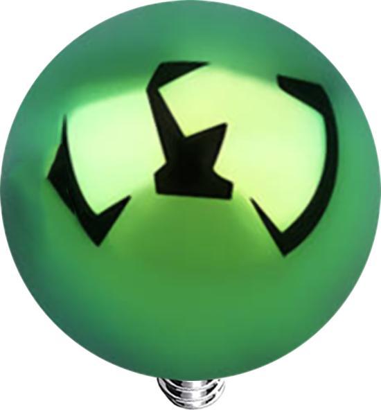 Immagine prodotto Star Piercing Palla di ancoraggio dermico verde con rivestimento in titanio (senza ottone, Acciaio chirurgico 316L)