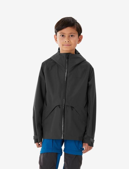 Produktbild Quechua Boys’ waterproof hiking jacket, 7-15 years, MH900 - Black (6, 7, 8)