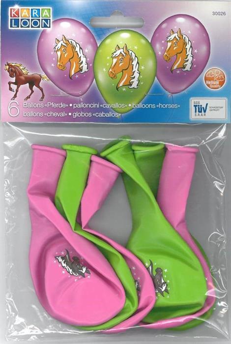 Produktbild Karaloon Luftballons Pferde 6 Ballons mehrfarbig (6 x)