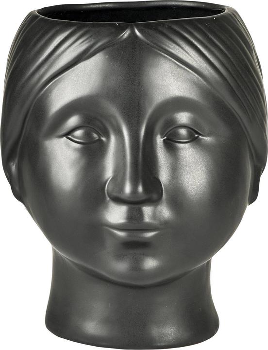 Produktbild Villa Collection Blumentopf Kopf, 17.8 cm, Keramik, Schwarz (17.80 cm)