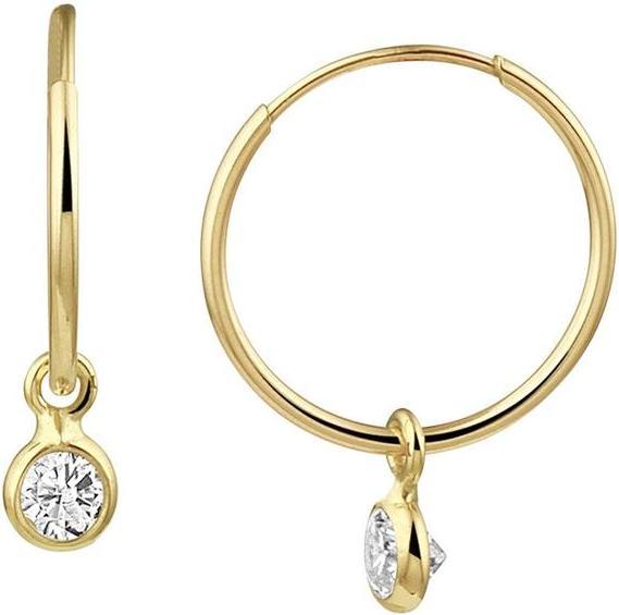 Image du produit Marie Celeste Ohrringe Zirkonia - 11,5 mm - Gold (Or jaune 14 carats)