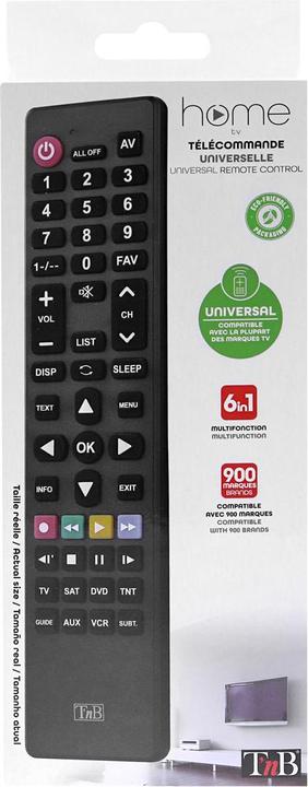 Image du produit T'nB Télécommande universelle 6 en 1 (Télécommande universelle, Infrarouge)
