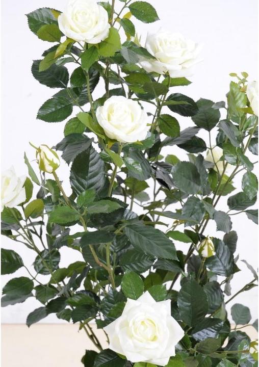 Produktbild Greendeco Künstlicher Rosenbaum Royal weiss, ca. 100cm (100 cm)