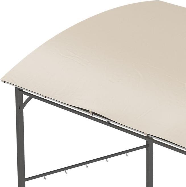 Produktbild Swisshandel24 Grillpavillon, Regenschutz, UV-beständig, mit Haken, Stahl, Polyester, Beige, 215 x 150 x 220 cm (215 cm, 150 cm)