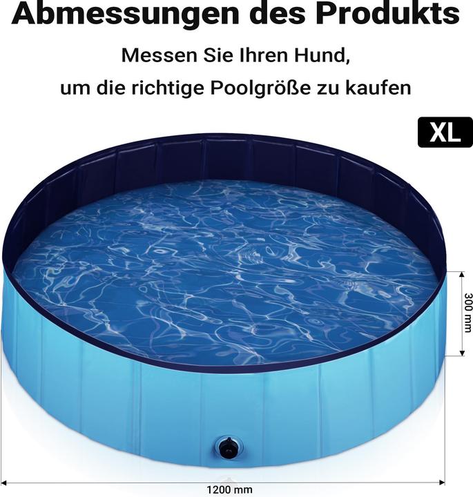 Immagine prodotto Wiltec Fudajo piscina per cani 120x30cm piscina per cani piscina per cani vasca per cani (Piscina per cani)