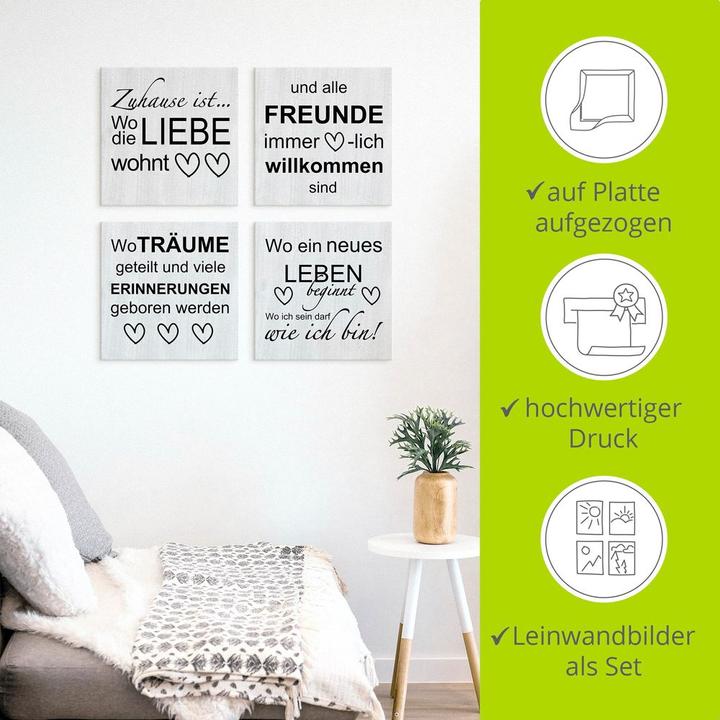 Actual product image Artland Where love dwells 1-4 J4WJ (40x40 cm)