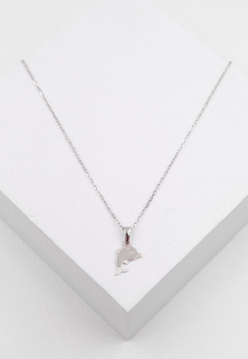 Actual product image Muau Pendant Dolphin white gold 750, 17x10mm (750/18K white gold)