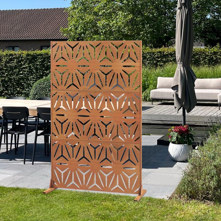 Immagine prodotto Casa.Pro Trennwand Kilsturd Cortenstahl 180x120 cm Edelrost (180 x 120 x 40 cm)