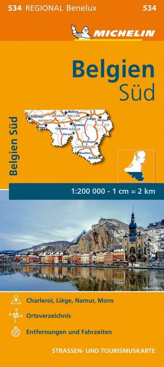 Produktbild Michelin Belgien Süd. Strassen- und Tourismuskarte 1:200.000 200000