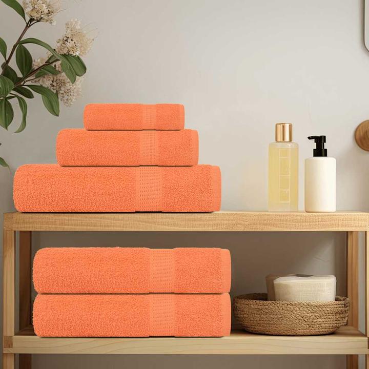 Actual product image VidaXL Soap cloths 4 pcs. Orange 30x30 cm 360 g/m² 100% cotton cloth Towel (30 x 30 cm)