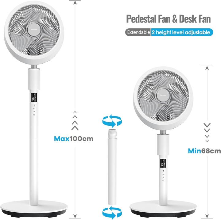 Produktbild Berssen Standventilator mit 3D-Oszillation & Fernbedienung (25 dB)