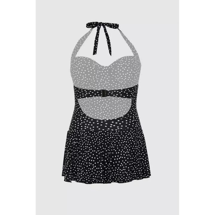 Image du produit Universal Textiles Womens/Ladies Spotted Skirted One Piece Swimsuit (70 G)