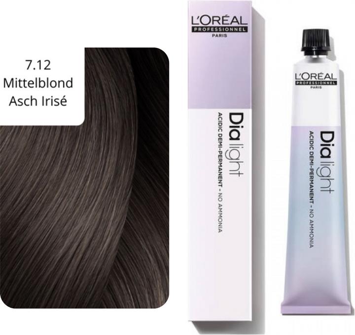 Image du produit L'Oréal Professionnel Dia Light (7.12 blond moyen cendré irisé 50ml, Blond)