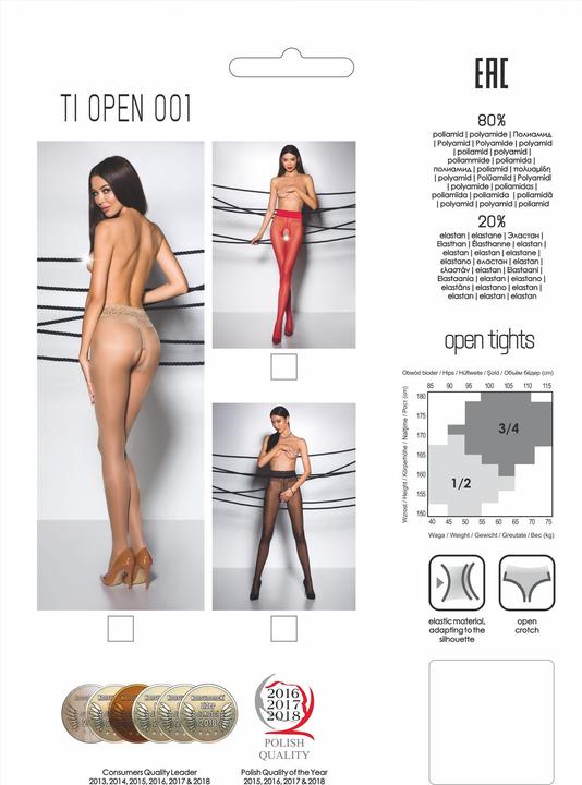 Actual product image Passion Pantyhose ouvert "Thiophene 001" (20DEN) (S/M)