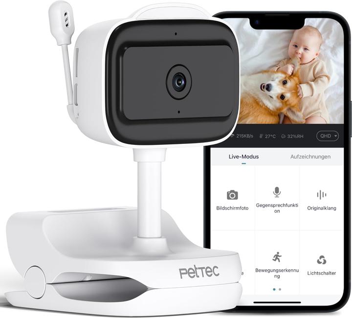 Produktbild PetTec Überwachungskamera mit App und Nachtsicht