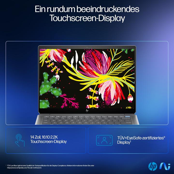 Actual product image HP OmniBook Ultra 14-fe0097ng Notebook 14"" (35.6cm) (14", Marvell Armada 375, 32 GB, 1000 GB, DE)