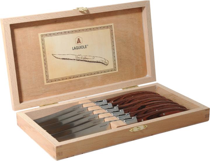Laguiole Houten Gabarret (6 Stuk, Mes)