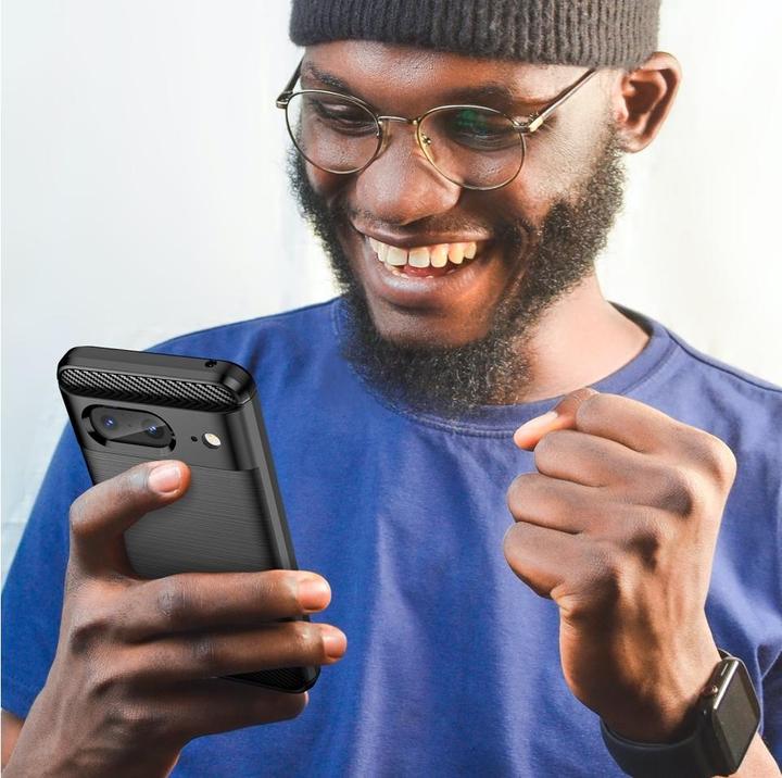 Actual product image Screenguard Google Pixel 8 Cover Carbon Brushed Soft TPU (Google Pixel 8)