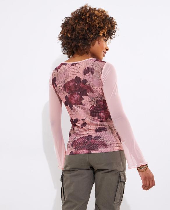 Image du produit Joe Browns Rose and Script Mesh Top (44)