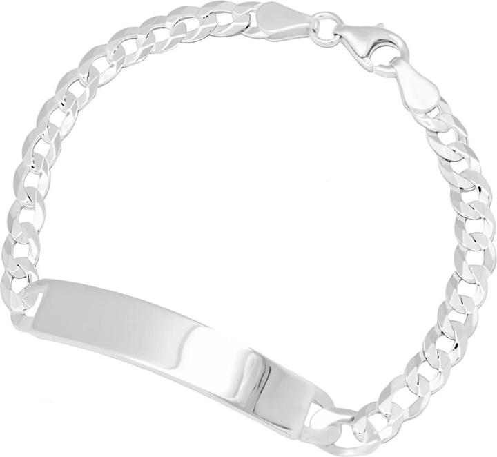 Candy ID-Armband Panzer 8.0 mm, 925 Sterling Silber (21 cm, 925er Sterlingsilber)